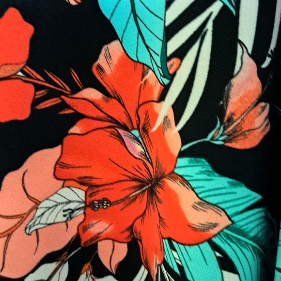 NY Collection Black Floral Sleeveless Dress Women's Size L *Read* - Picture 5 of 6